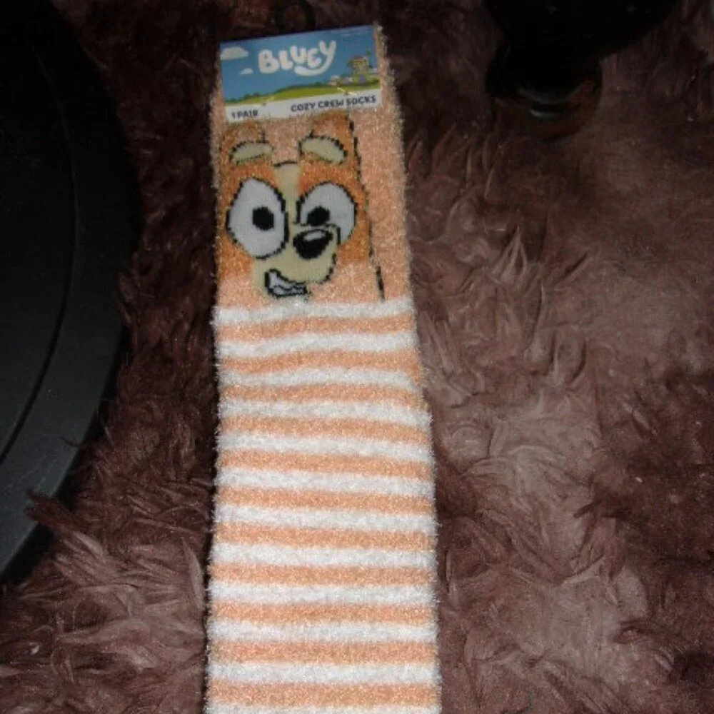 Bluey Bingo Cozy crew socks women New